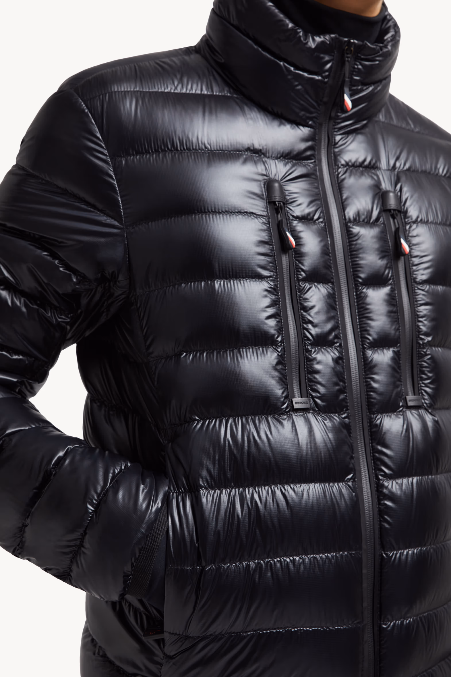 Plumífero corto plegable Hers Hombre Negro Moncler 6